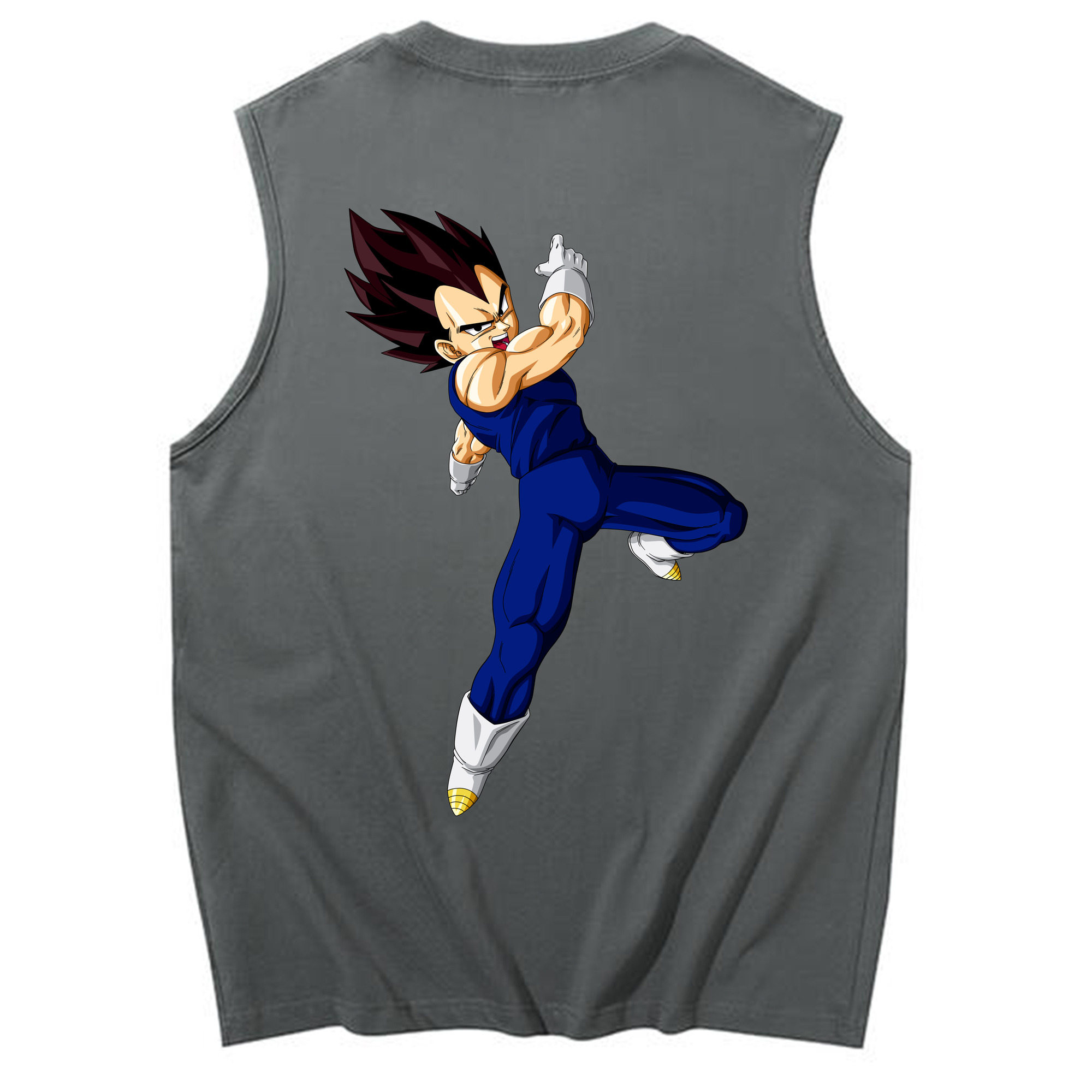 （画像用） ドラゴンボール ベジータ四世（Bejīta Yonsei）DRAGON BALL Vegeta IV コットン100％タンクトップ（背面プリント）